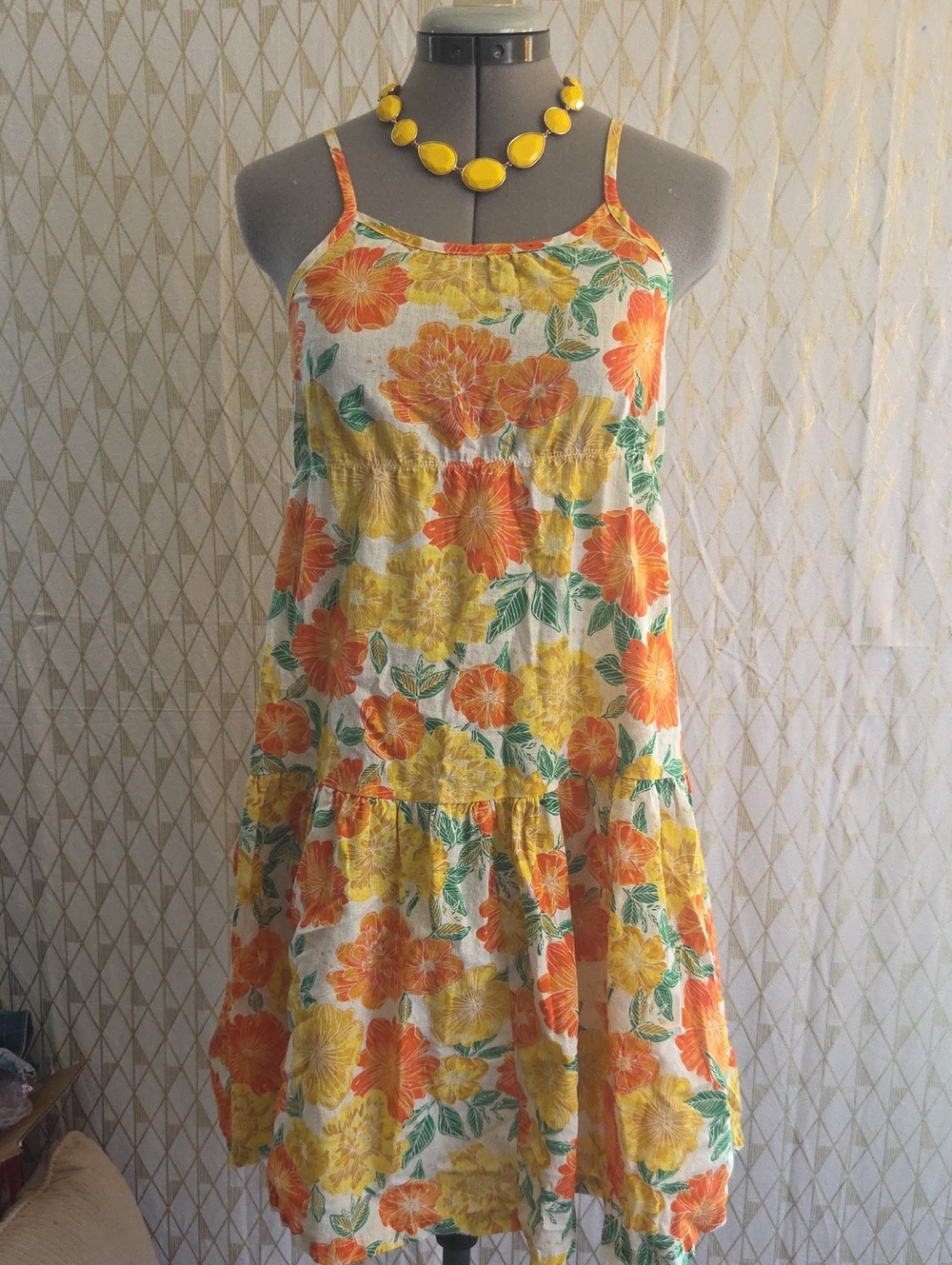 Zara Yellow & Orange Floral Sundress